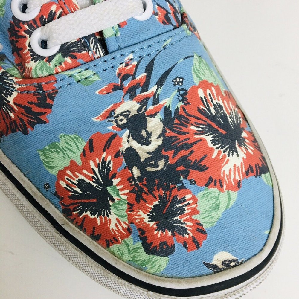 Vans x Star Wars Yoda Floral Canvas Sneakers Blue Print Shoes